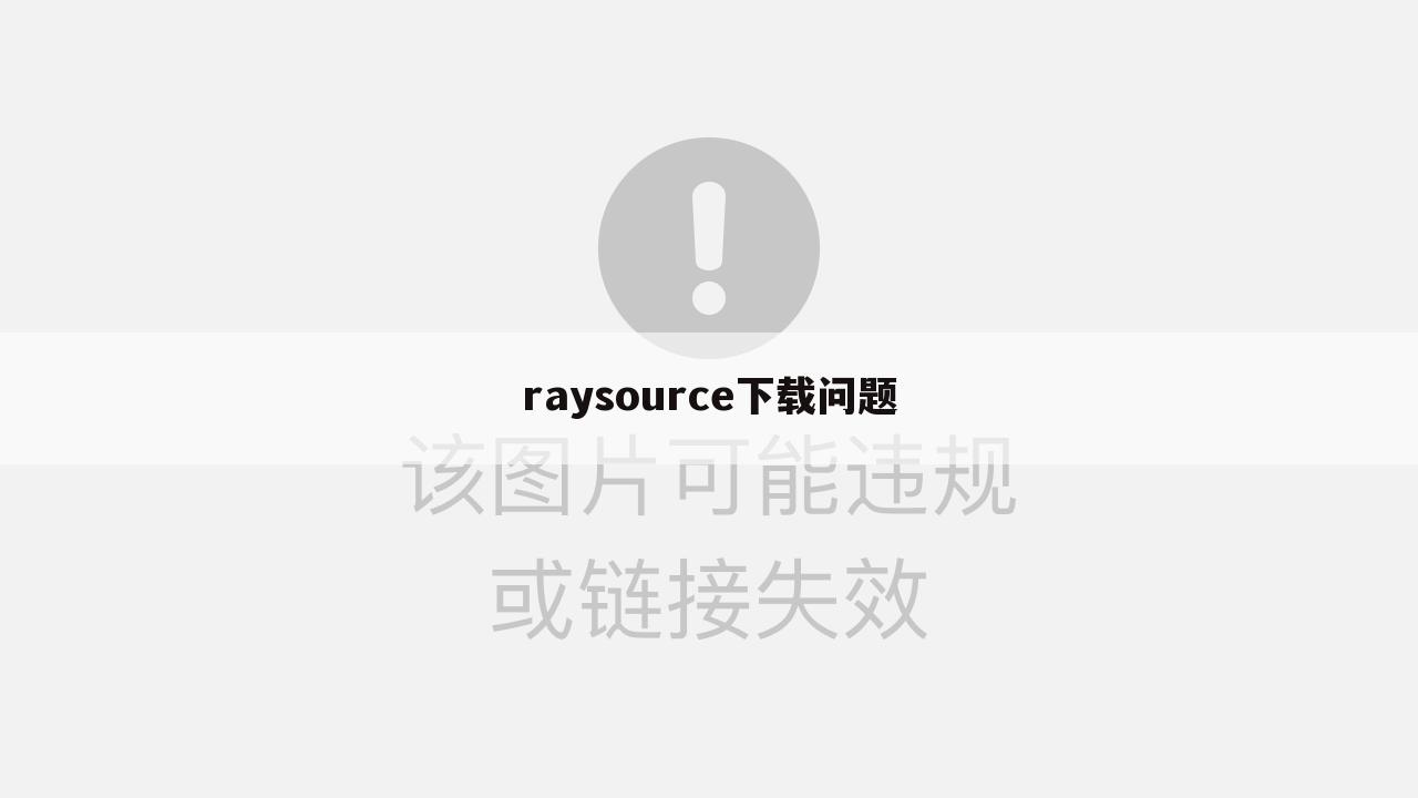 raysource下载问题
