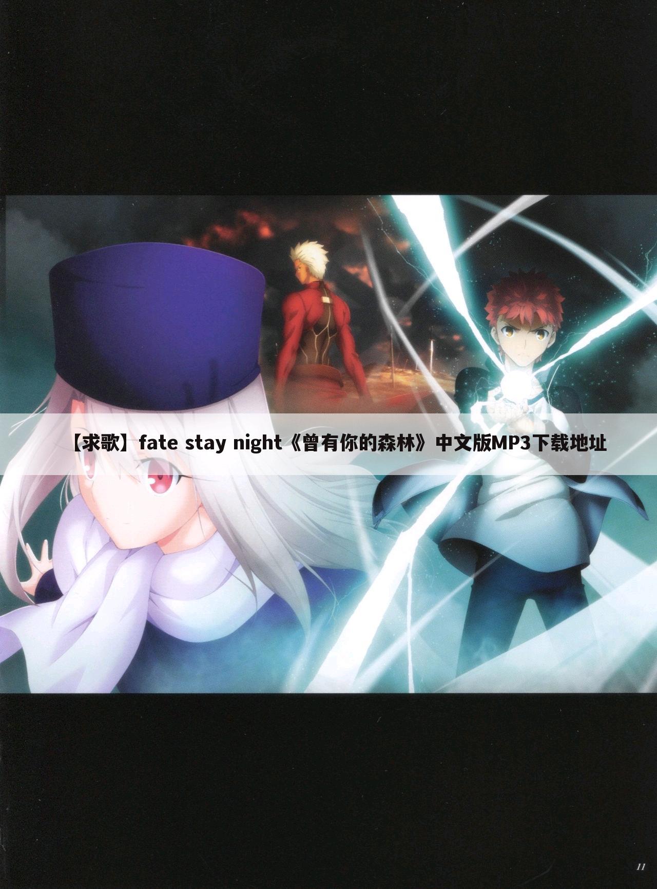 【求歌】fate stay night《曾有你的森林》中文版MP3下载地址