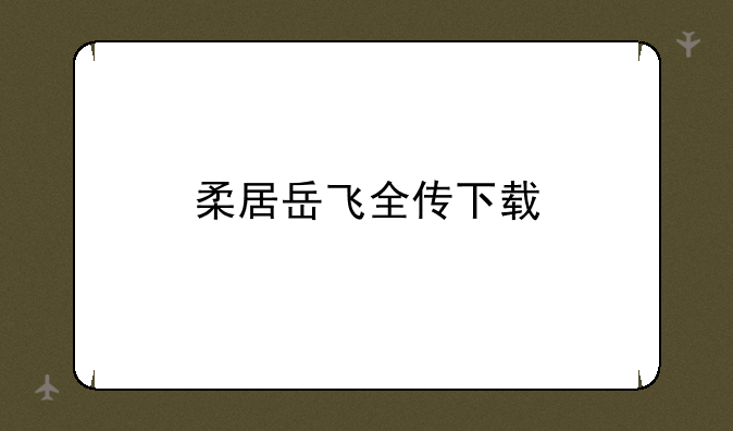 柔居岳飞全传下载