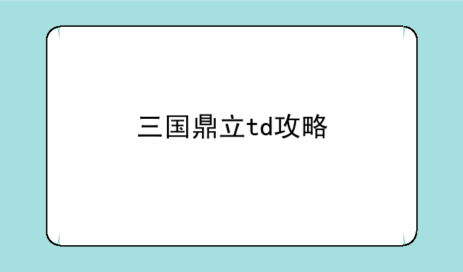 三国鼎立td攻略