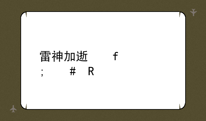 雷神加速器ins怎么用