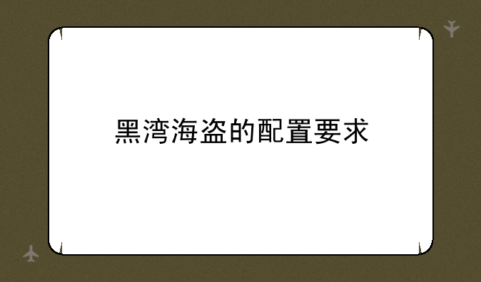 黑湾海盗的配置要求