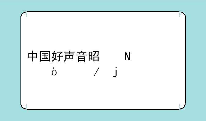 中国好声音是哪一年开始的