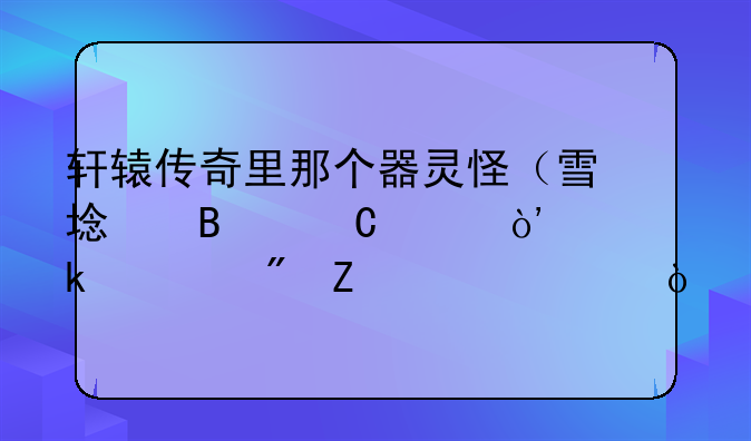 轩辕传奇里那个器灵怪（雪域搬运工）多久刷新一次？